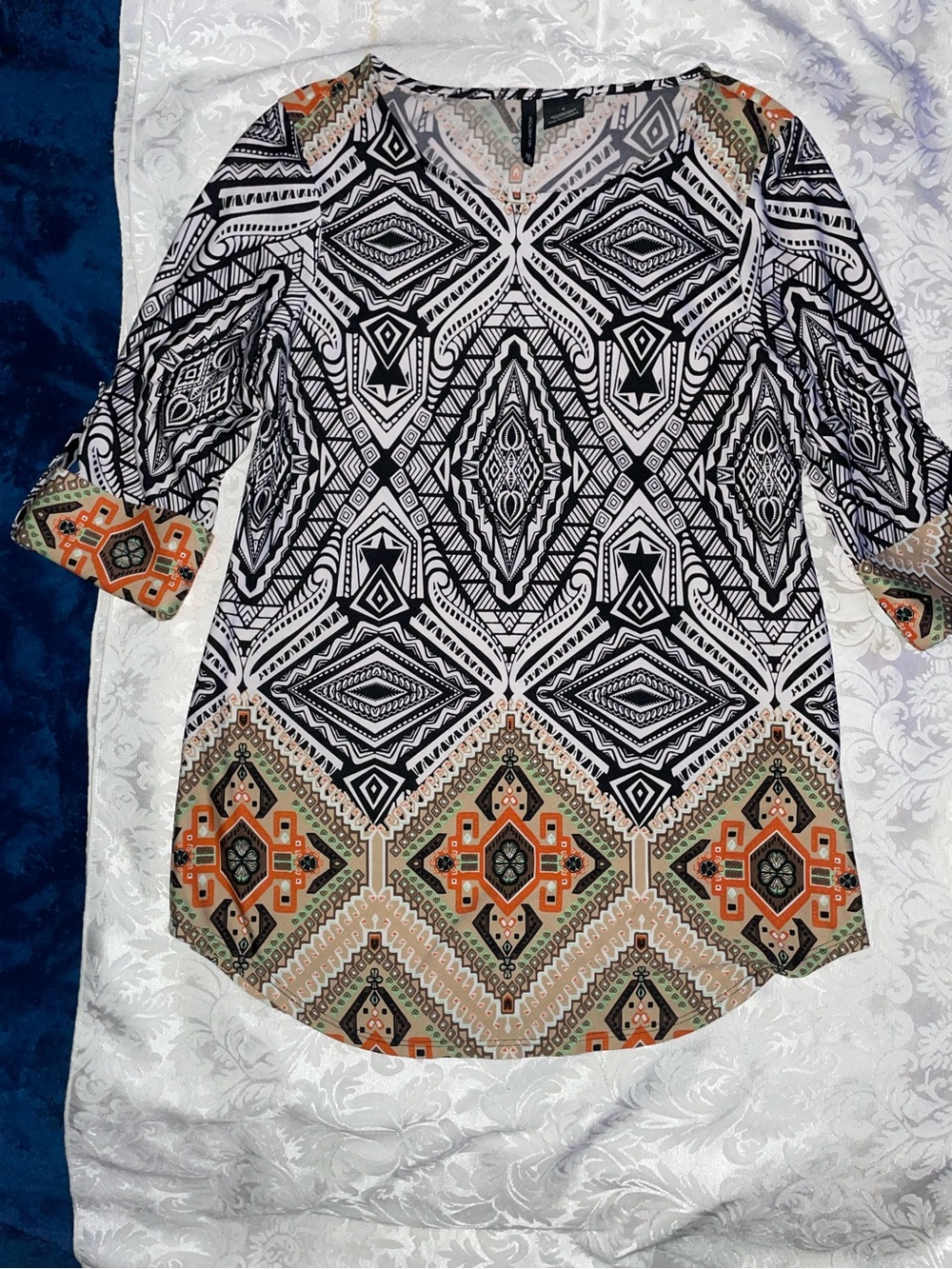 Women's Geometric Print Tunic Top